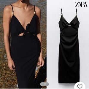 Black midi Zara NWT